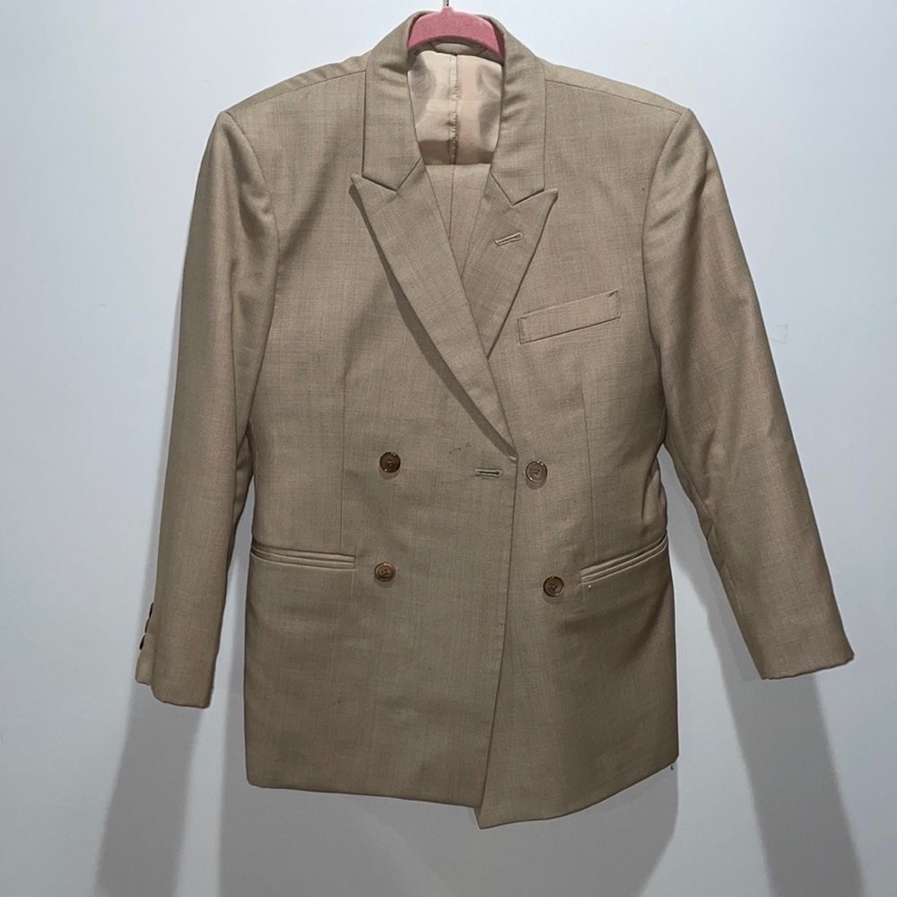 Silk double breasted suit